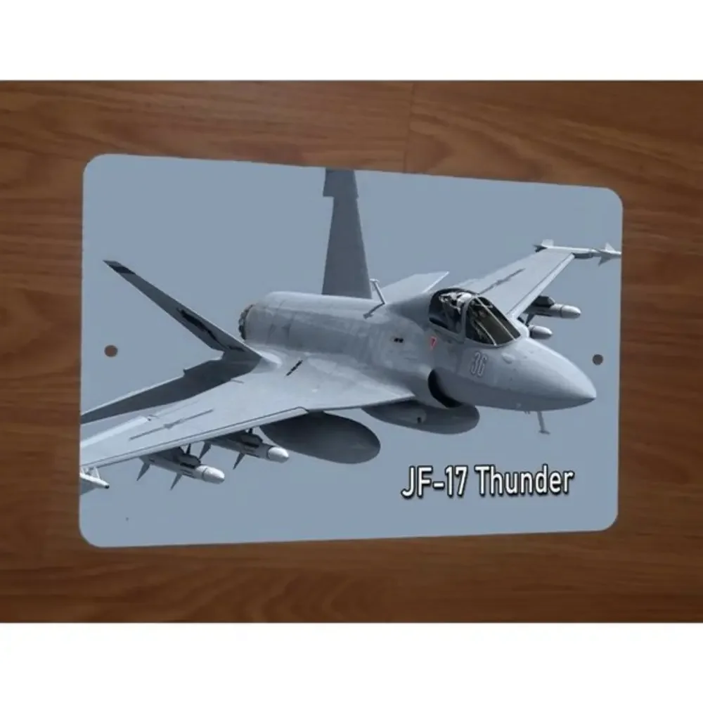 JF-17 Thunder Jet Fighter Combat Airplane 8x12 Metal‎ Wall Sign